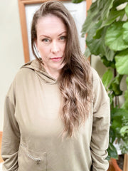 Olive Woman's Oversized Hoodie